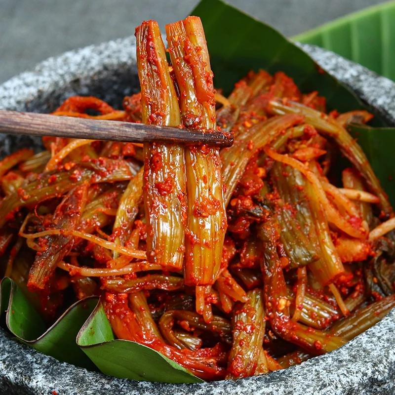 云南德宏傣味辣腌菜无糖腌菜傣族特色酸菜辣泡咸菜下饭袋装开胃菜