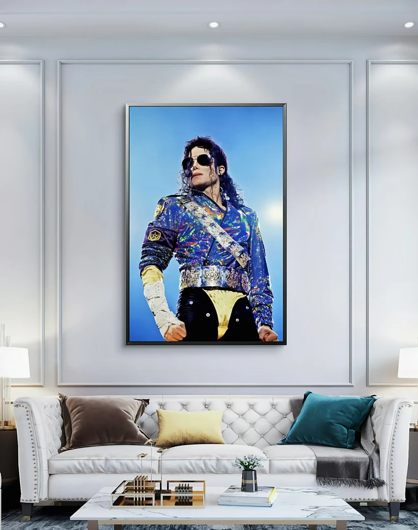 世界舞王 迈克尔杰克逊 MJ  pvc40x60  客厅 家居 晶瓷画挂画