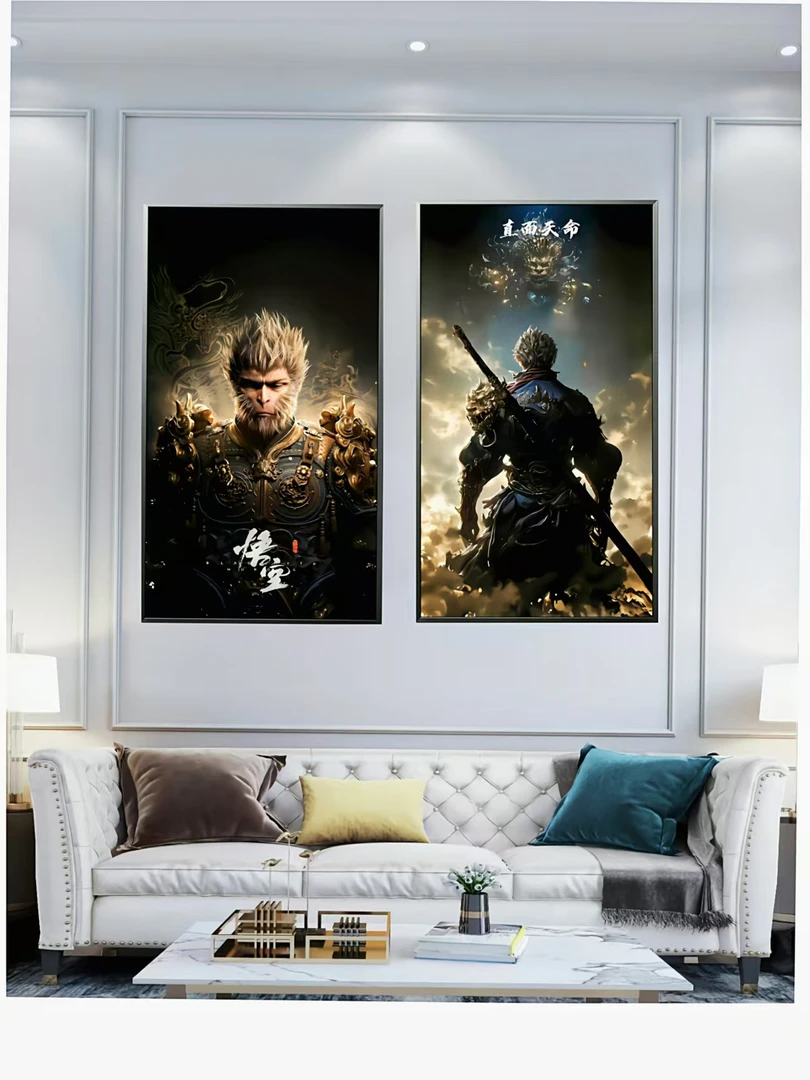 黑神话悟空 直面天命 pvc40x60x2 客厅 家居 电竞房 晶瓷画挂画