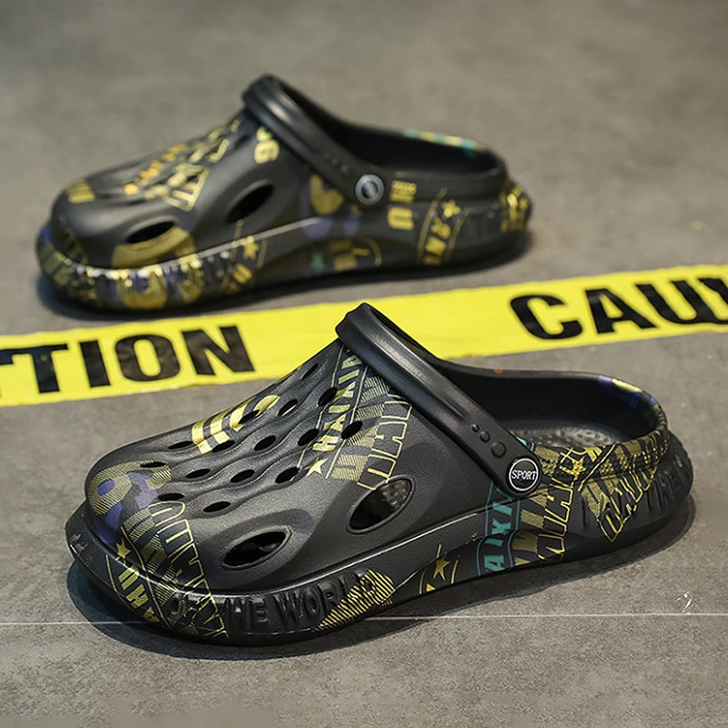 特大码男鞋48夏季透气加肥加宽47包头凉拖46软底休闲大号洞洞鞋45