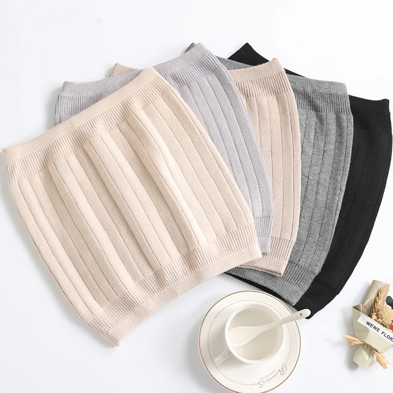 双层护腰带保暖男女通用弹力加厚舒适螺纹高腰秋冬防走光针织百搭