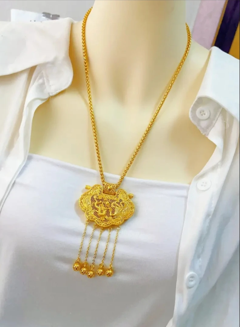 合金项链 粗肖邦链配纯色大号天子门生