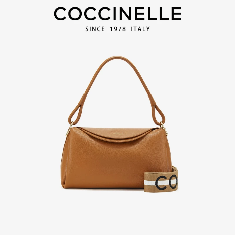 COCCINELLE/可奇奈尔24新品ECLYPS大号单肩手提枕头包雅丹风 s