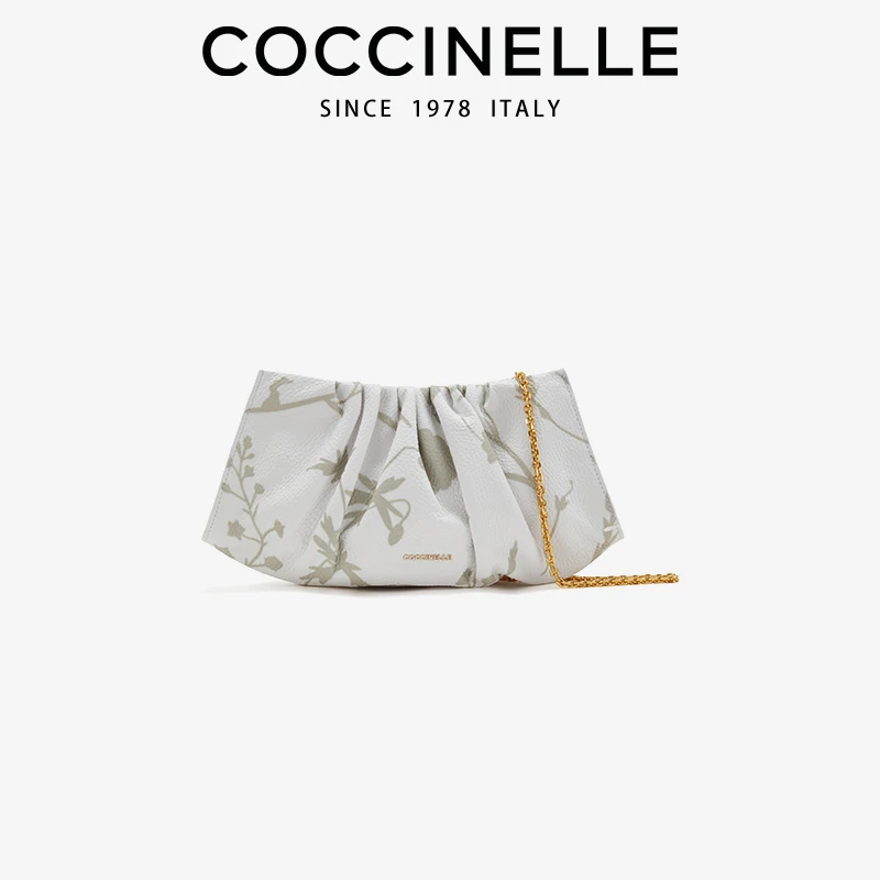 COCCINELLE/可奇奈尔2024新品Drap女士牛皮时尚单肩云朵包