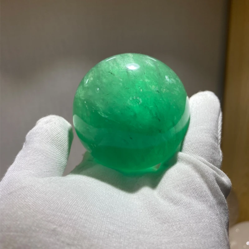 （萤石2）天然绿色萤石球抖音基地鉴定发货正品多样性发一