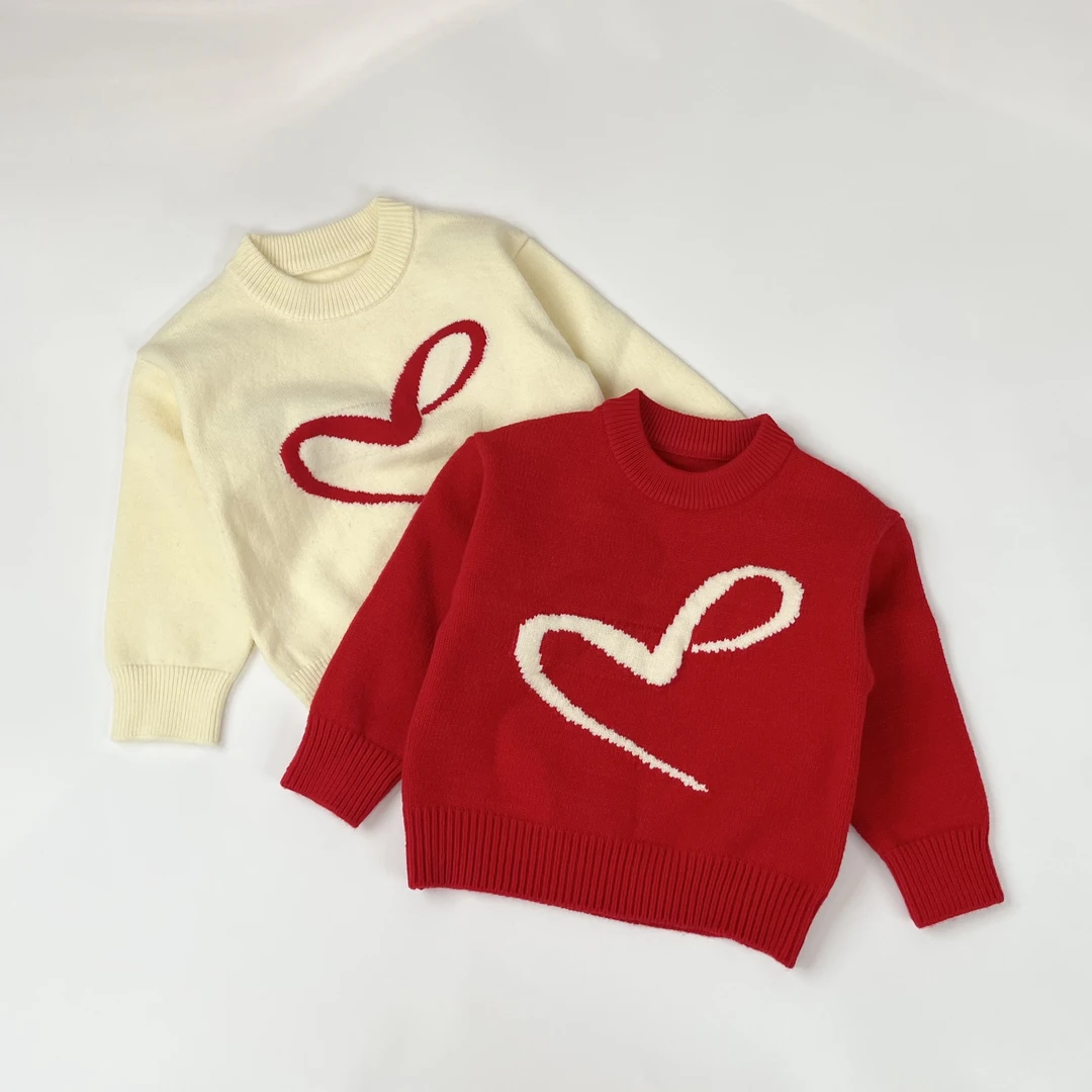 【欢喜新春】儿童红色毛衣德绒春节款毛衣2023年冬新款保暖宝宝童装