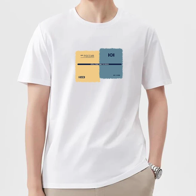 新款时尚短袖T恤 男女同款休闲情侣潮流印花安秀 修身百搭圆领ins