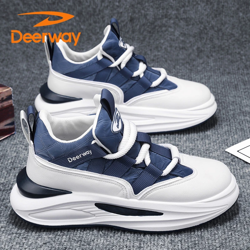 德尔惠夏季透气男鞋青少年运动休闲风感波粒跑步防臭老爹百搭潮鞋