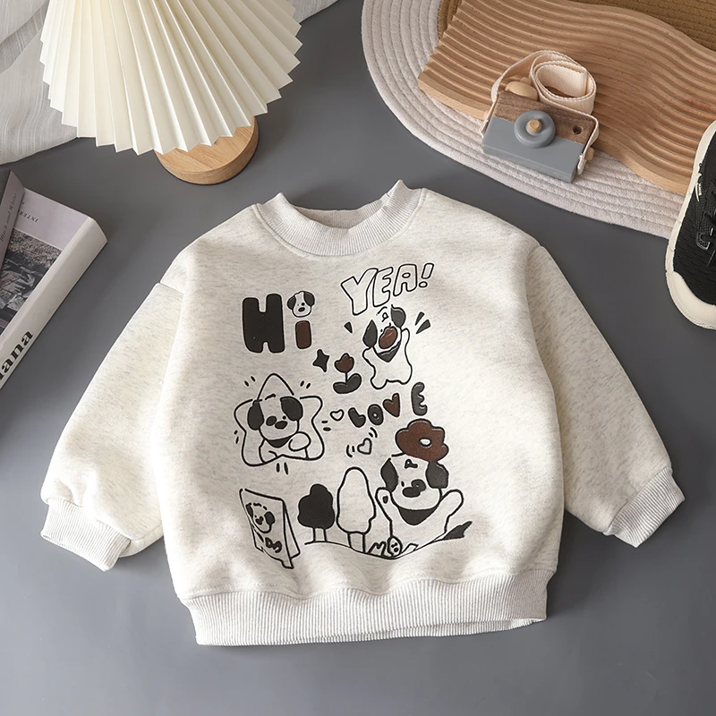 【清仓福利】秋冬新款加绒加厚韩版卡通卫衣小童