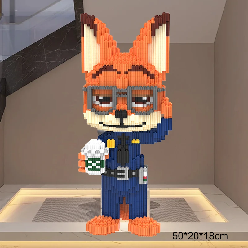 50cm超大尼克警官-0.8标准大颗粒益智积木玩具亲子拼装女孩礼物摆