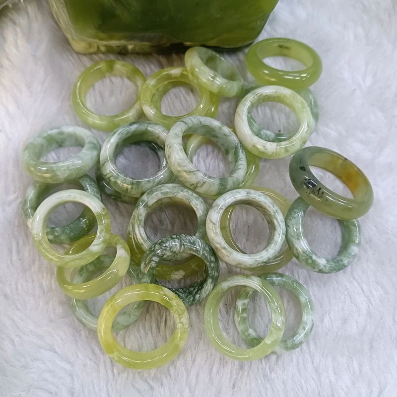 一物一图  天然岫玉戒指  油翠+青提  减龄气质款6