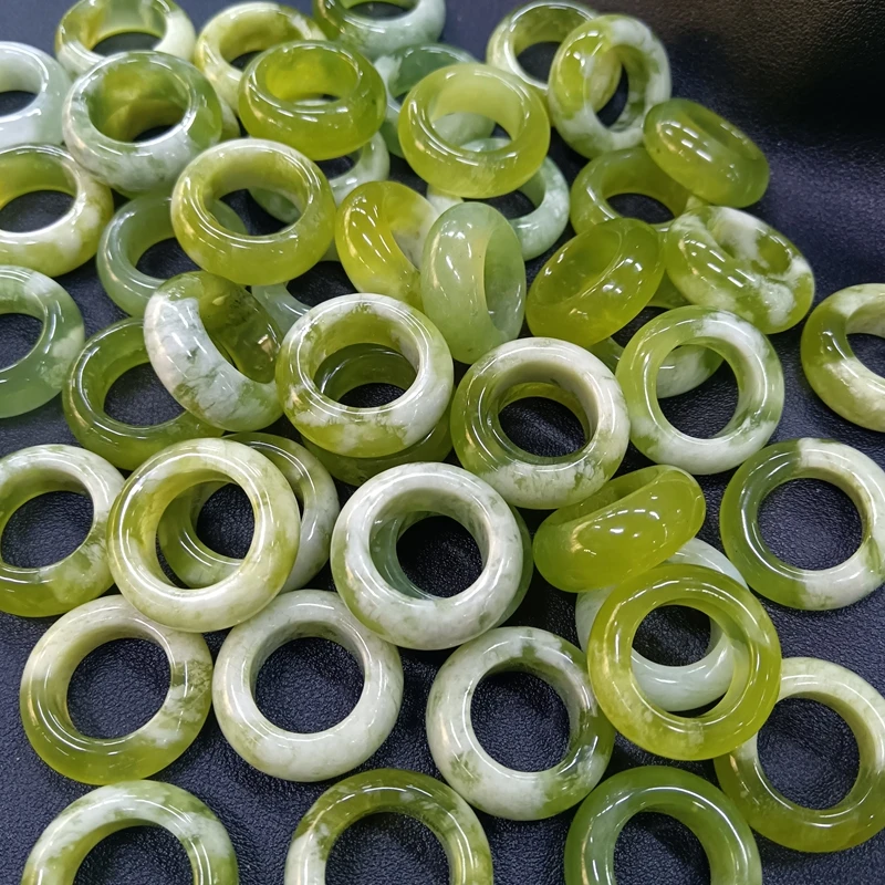 放漏福利直径17+18+岫玉青提福戒M面包戒