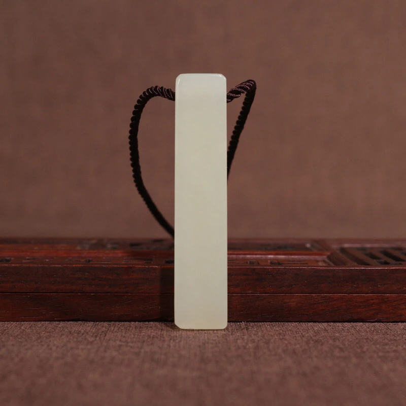 天然玉石和田玉平安无事牌子吊坠男女款挂坠 挂件细腻油润