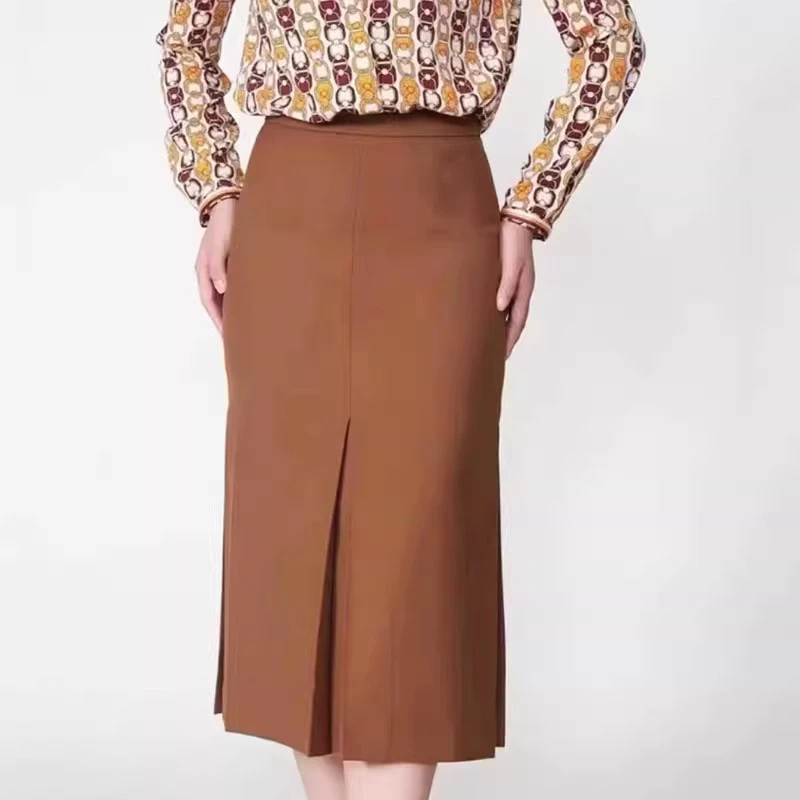 {专柜}商场同款2025秋季百搭高腰开叉包臀鱼尾半身裙1200312