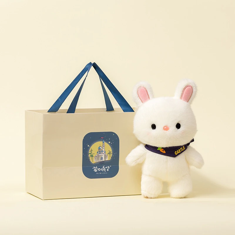 蓝白城堡系列兔兔礼盒装配礼灯条贺卡彩带