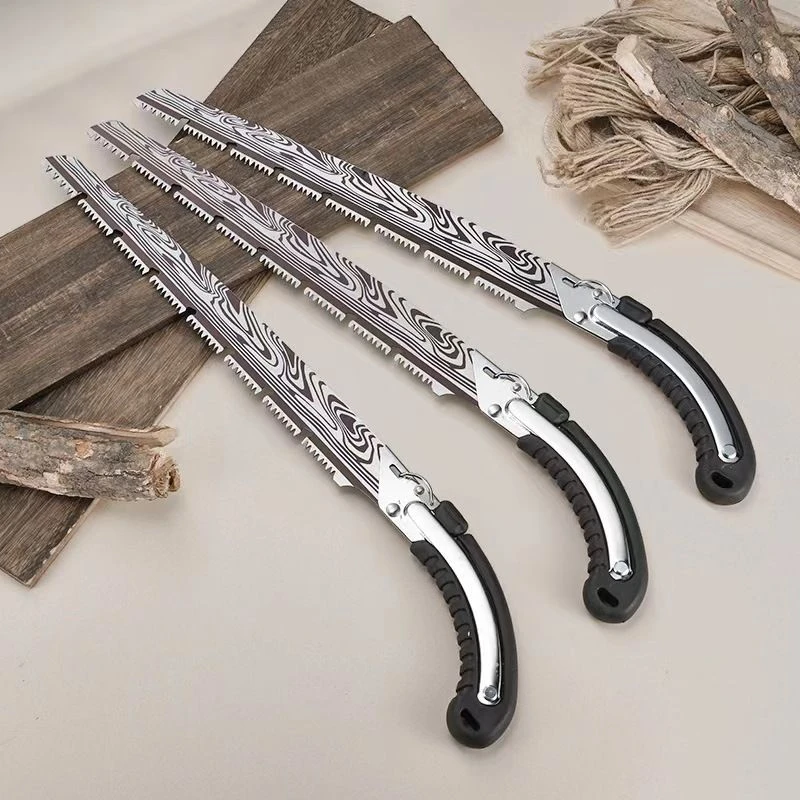 加长伐木锯SK钢手锯大马士革家用木工锯砍树伐木快速锯木快速锋利