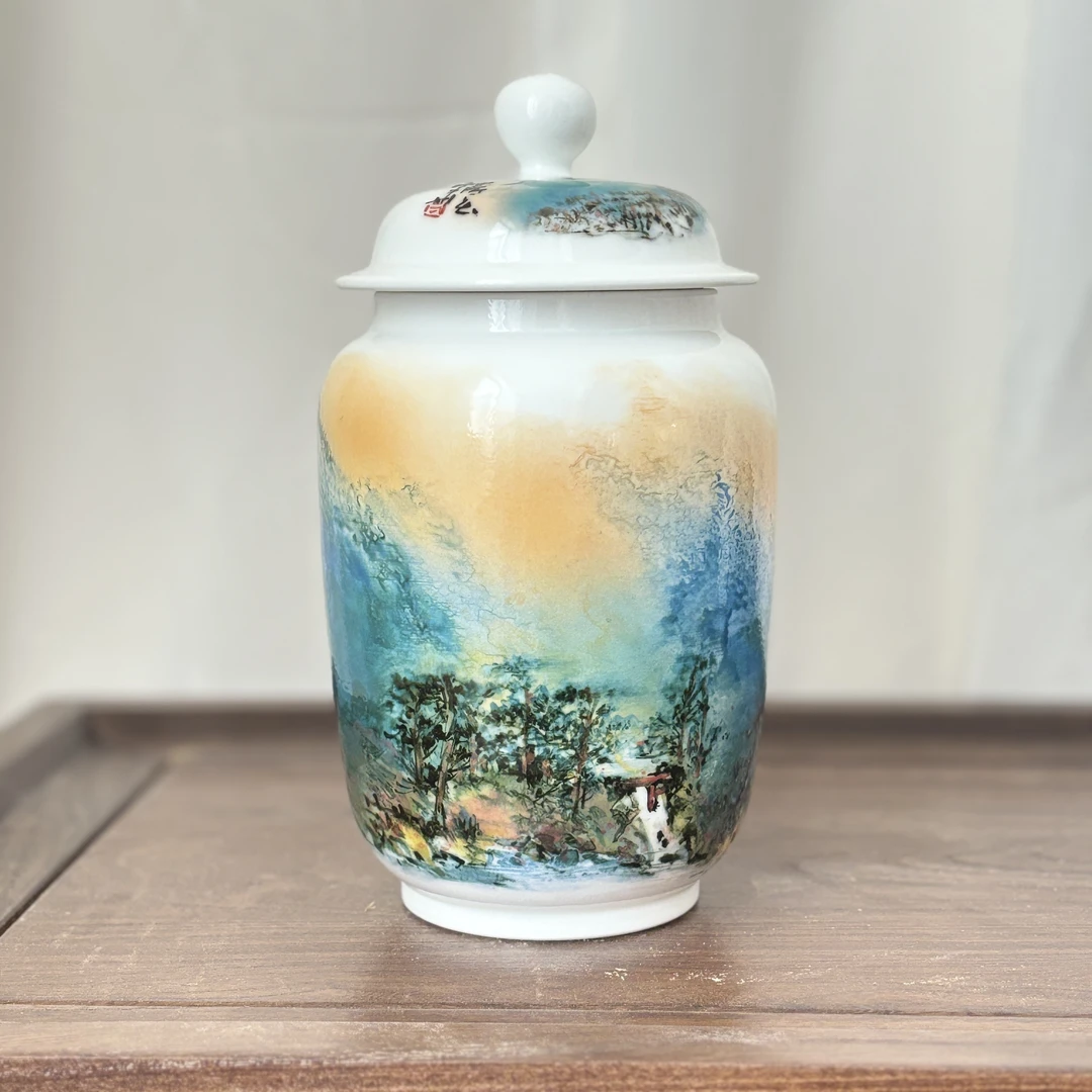 【重磅神品泼彩山水系列】易龙华——中国工艺美术大师