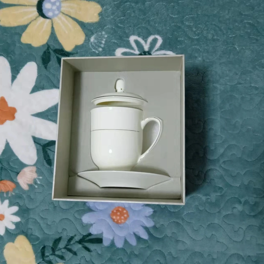 淄博文旅地域特色礼品馈赠佳品盖杯石英瓷瓷器