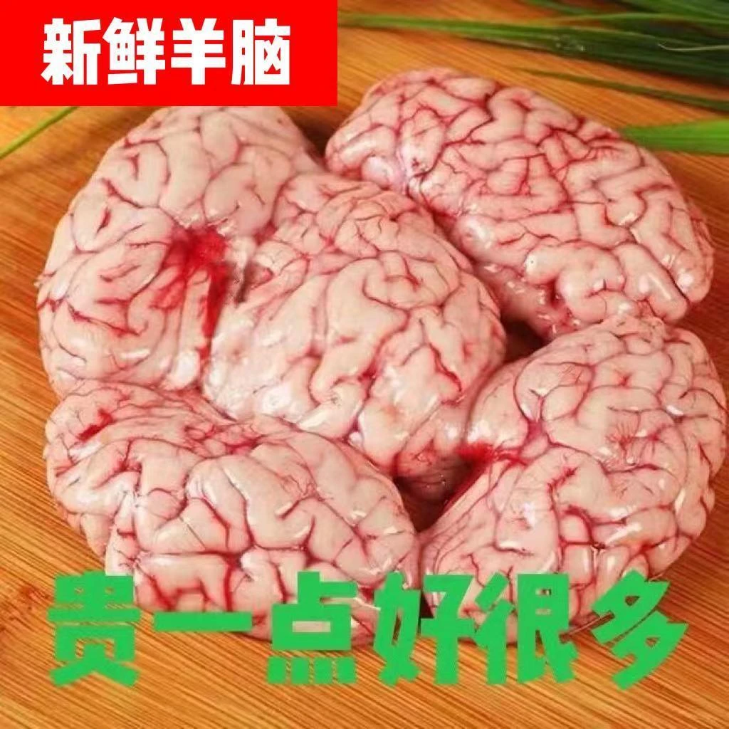 羊脑子新鲜真活羊现杀眼睛骨头火锅食材滋补保健冷冻山羊脑包邮