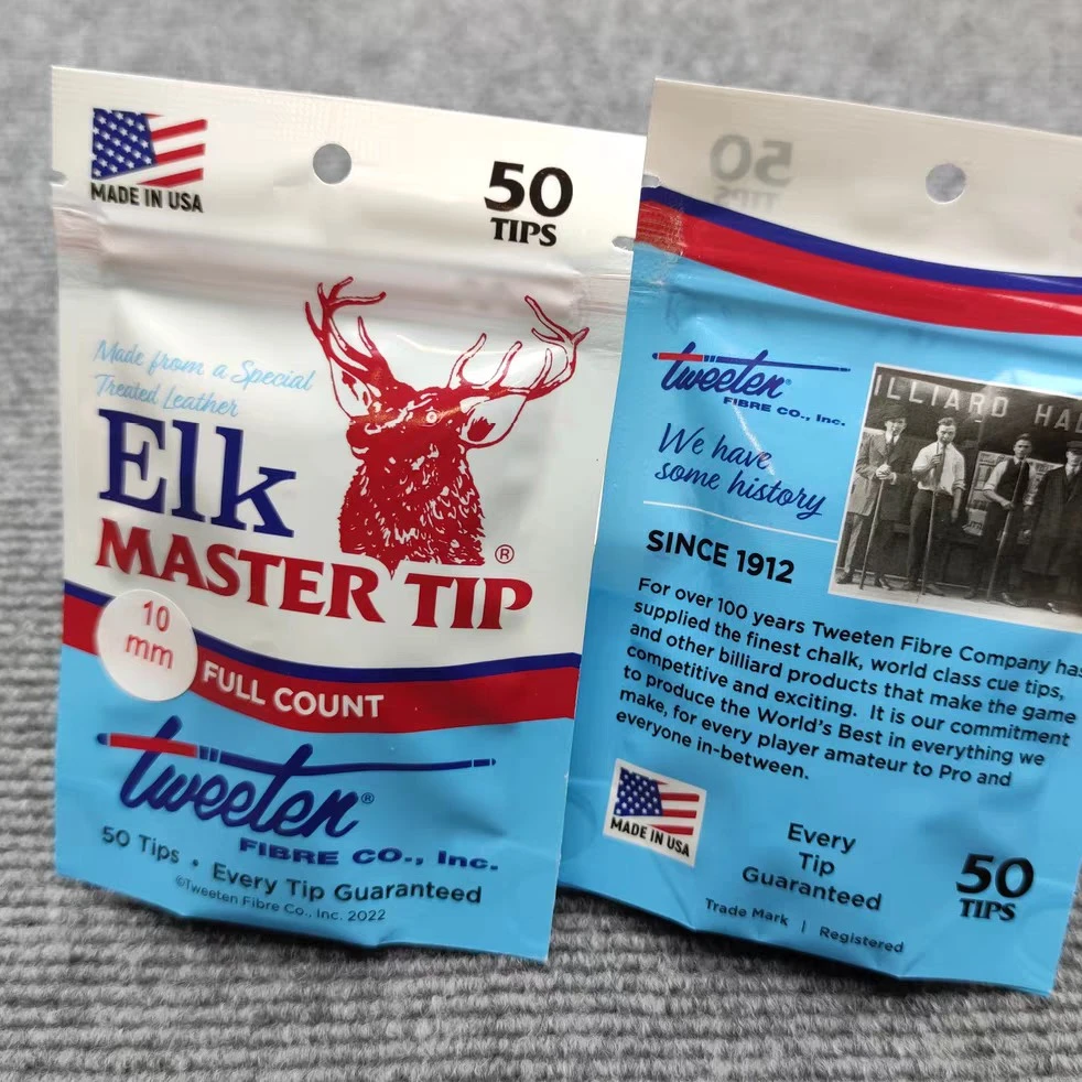 英国进口elkmaster鹿头鹿仔台球杆皮头(袋装无批次号）