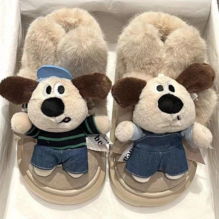 可爱卡通棉鞋女厚底加绒加厚短筒雪地靴秋冬百搭女鞋外穿保暖棉鞋