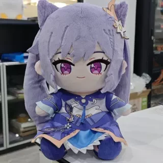 原神刻晴棉花娃娃30cm坐姿骨架换装玩具同人原创正版毛绒公仔玩偶