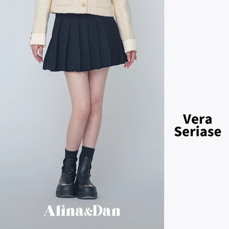 Vera Seriase 设计师品牌 新款小香风黑色短裙时尚潮流女装半身裙