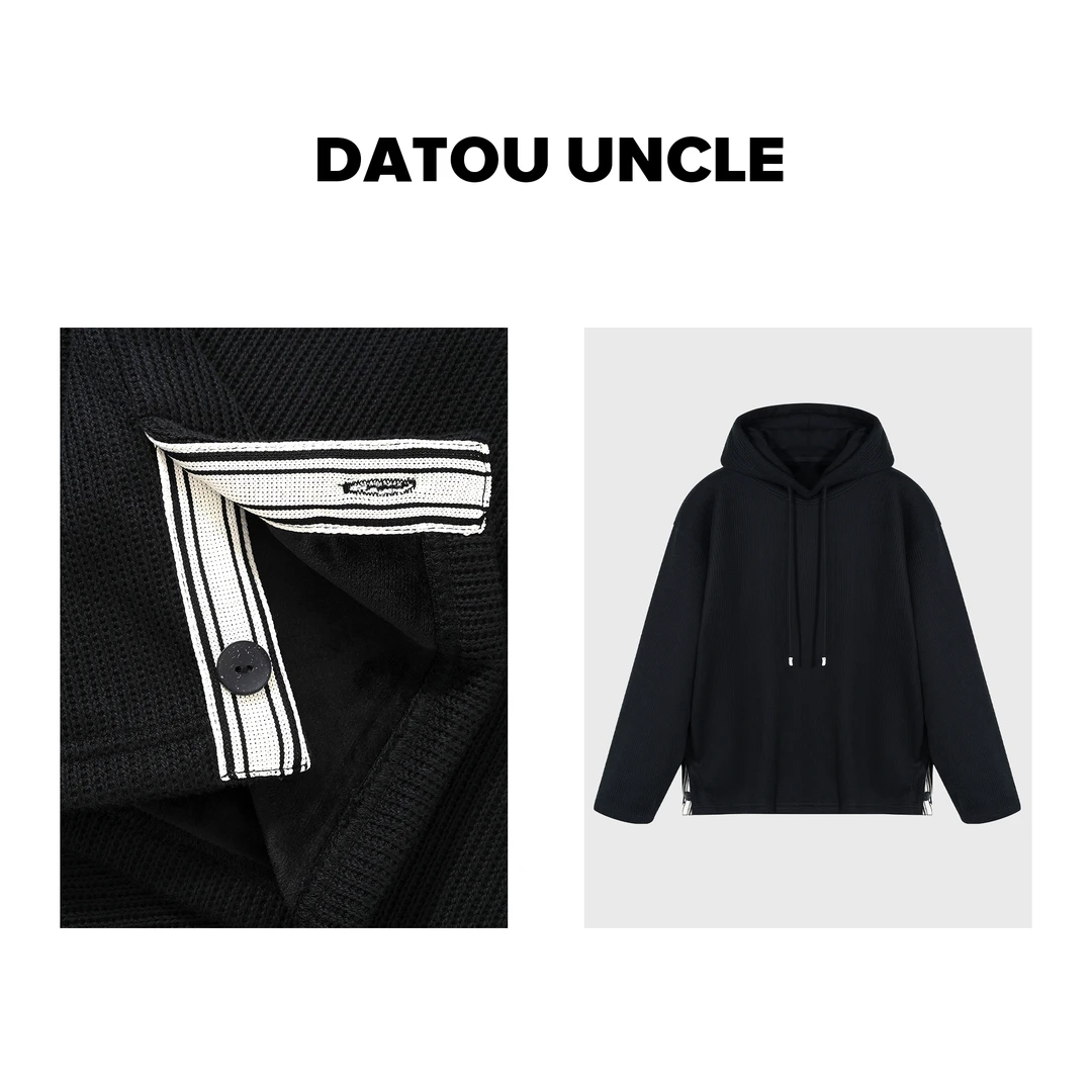 【大头叔叔】冬新款 设计师加绒加厚宽舒连帽卫衣外套DD2511