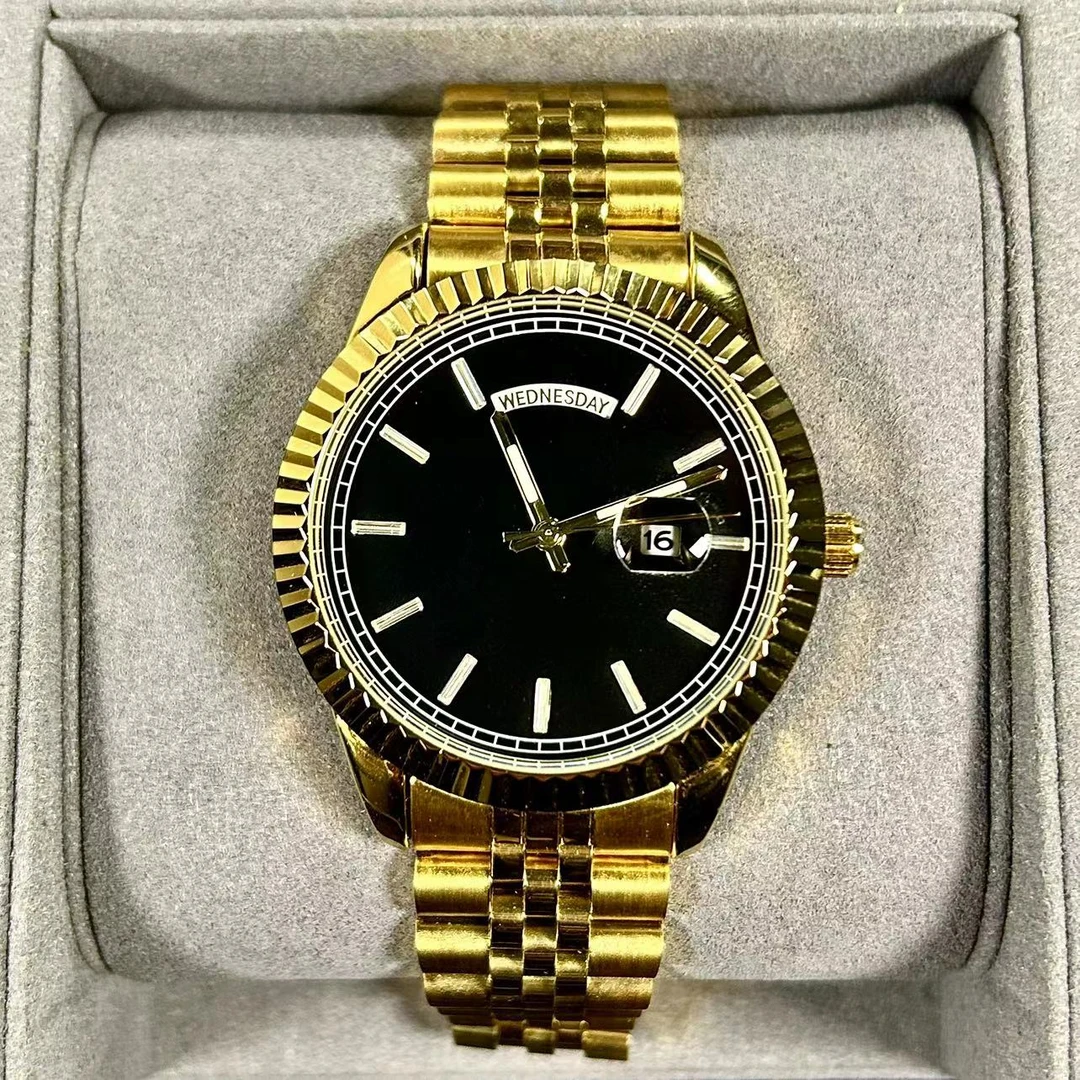 ICEGANG经典黑冰糖石英腕表复古气质高端男款百搭多功能轻奢新款