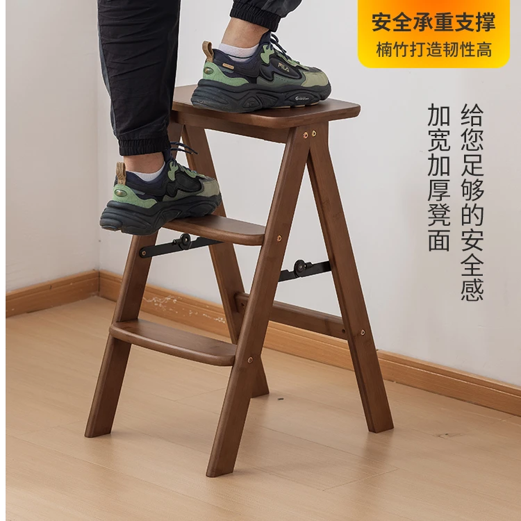 梯凳折叠家用登高楼梯人字梯坐凳两用厨房家务小型加厚加粗三步梯