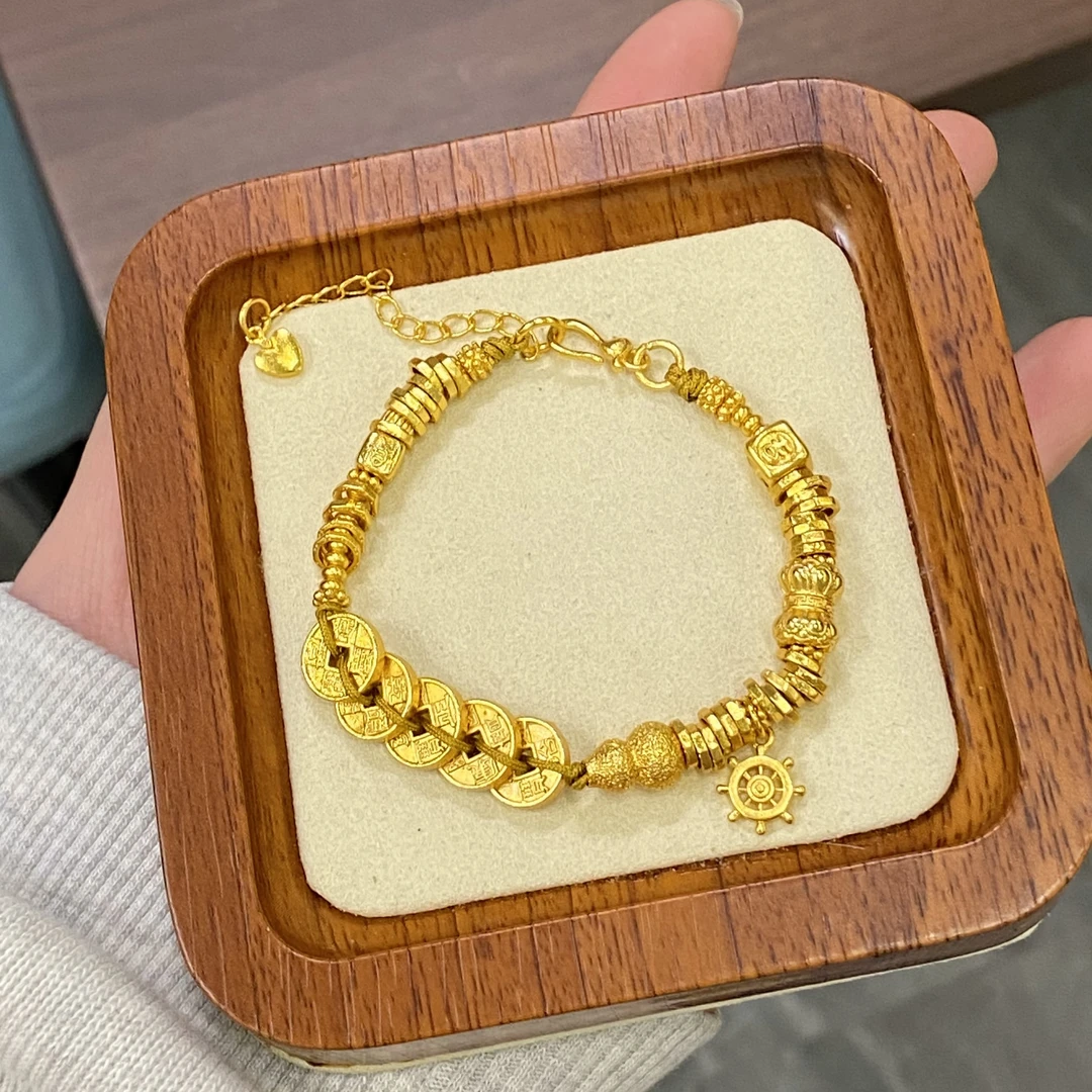 铜合金手链 s5176葫芦五帝币手链