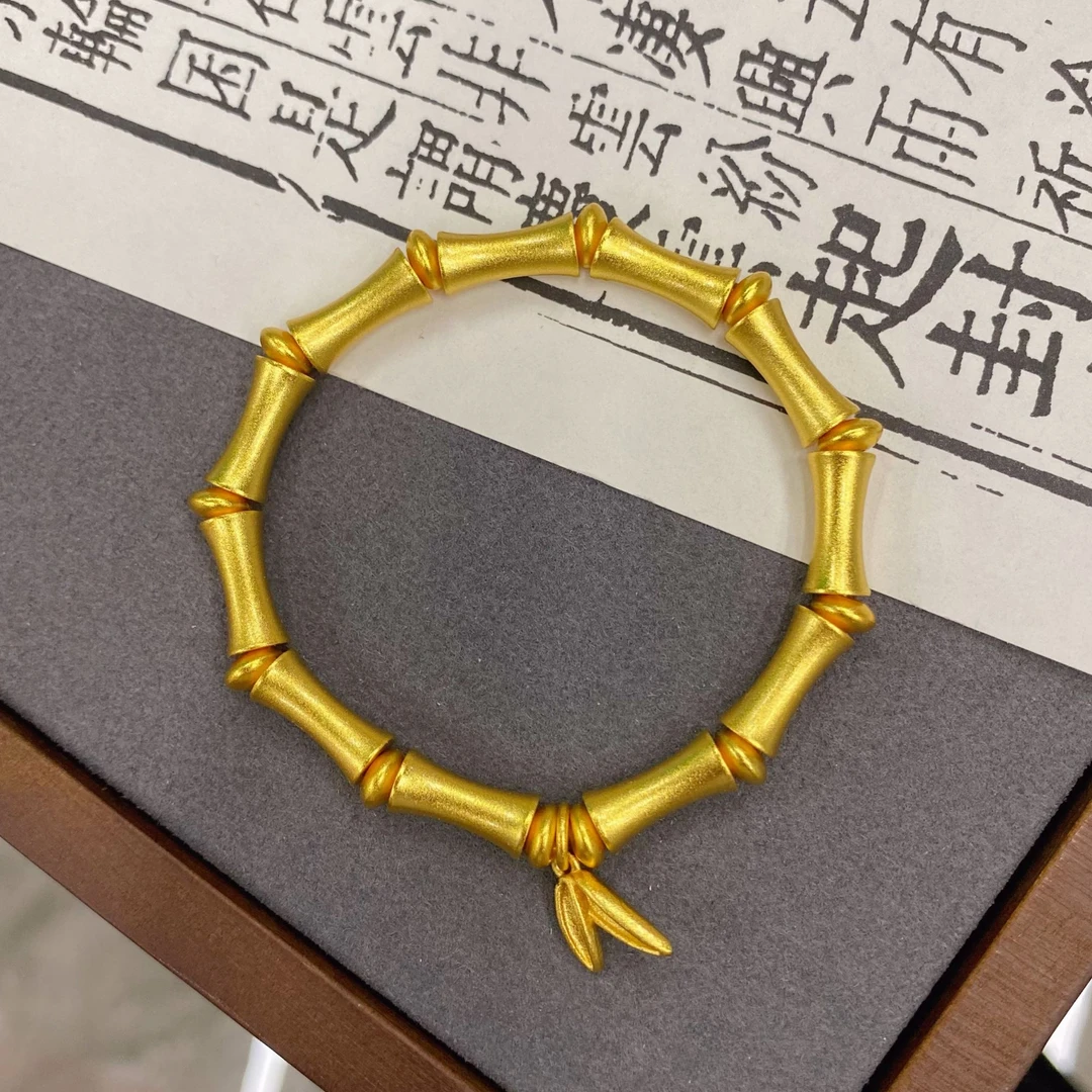 铜合金手链 s5051新中式国潮风手工时尚气质古法竹节百搭简约手链