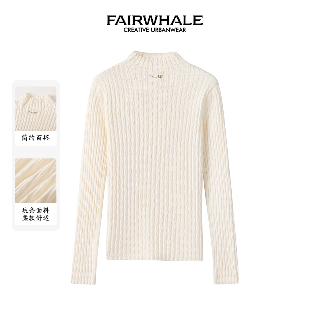 【粉丝回馈】马克华菲女装秋季新品纯色毛衣针织衫F43004A020