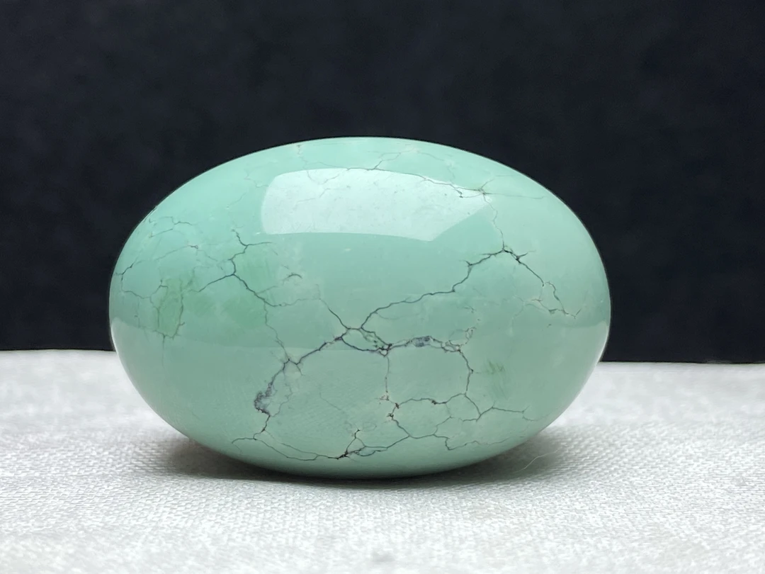 原矿精品绿松石水草纹绿料枣珠锁骨毛衣链 时尚尺寸21*30 克重18