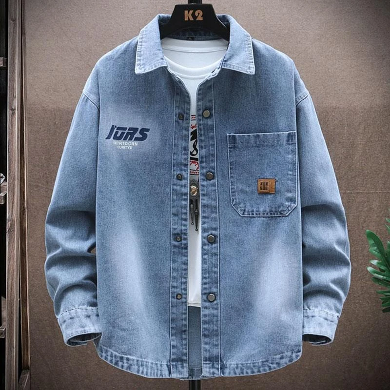 青少年春秋季牛仔外套男孩新款初中高中学生帅气大童男装秋装夹克