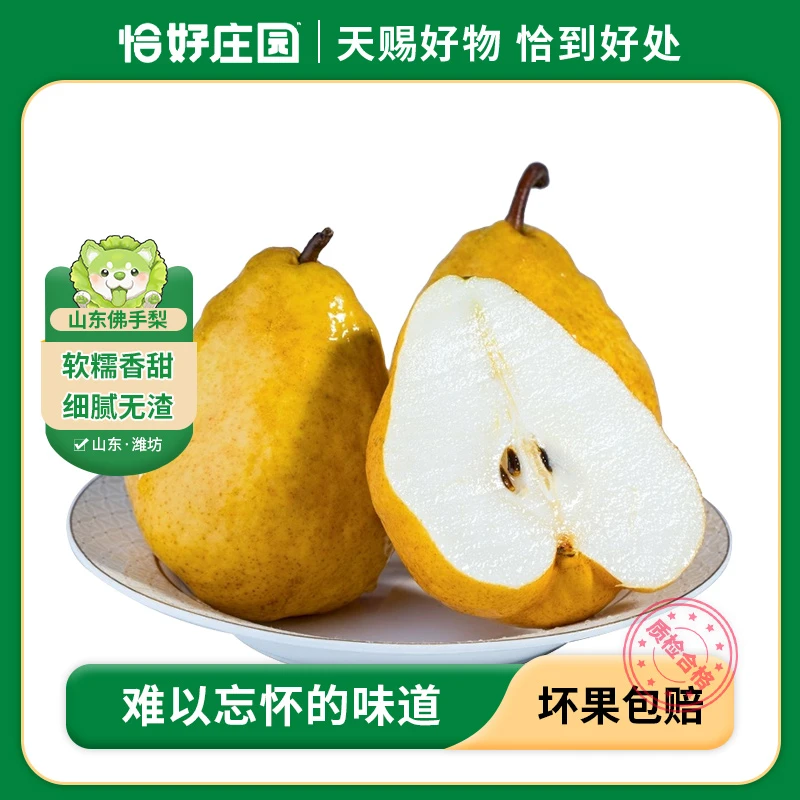 【恰好庄园】山东丑梨3-4.5斤口感软糯香甜滋润多汁新鲜水果佛手梨