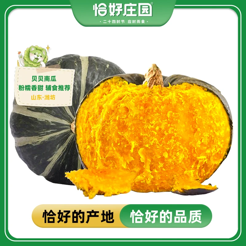 【恰好庄园】贝贝南瓜板栗味小南瓜栗面正宗新3斤婴儿粉糯优质自然