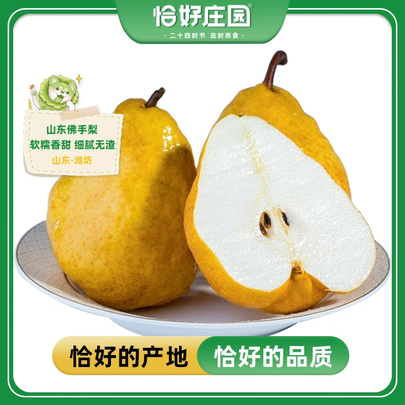 【恰好庄园】山东丑梨3-4.5斤口感软糯香甜滋润多汁新鲜水果佛手梨