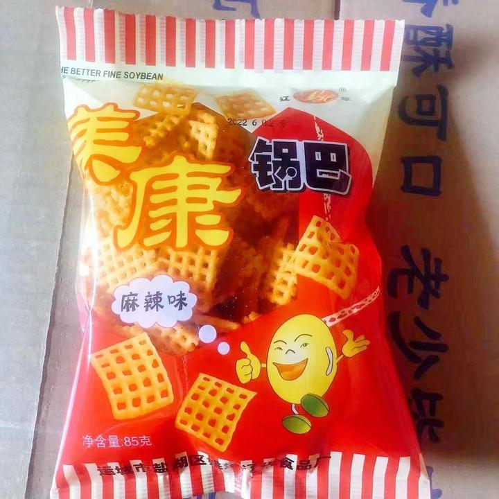 85克美康大米锅巴80后怀旧零食办公室休闲膨化食品多口味养胃零食
