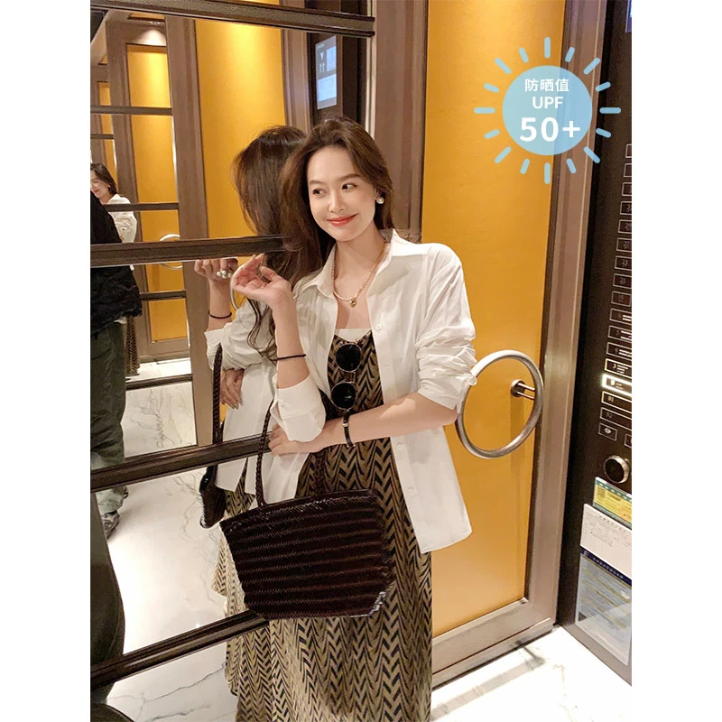 美洋MEIYANG 万搭白衬衫 速干防晒UPF50+|极简通勤休闲长袖衬衫