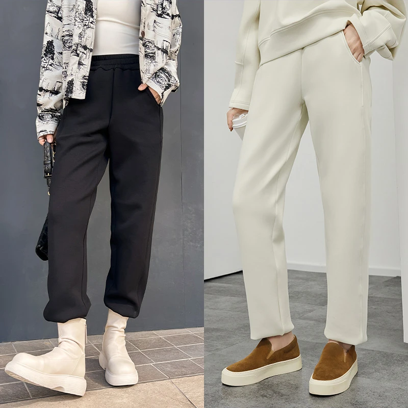 A美洋MEIYANG 宇航员卫裤 松紧高腰哈伦宽松九分束脚裤舒适休闲