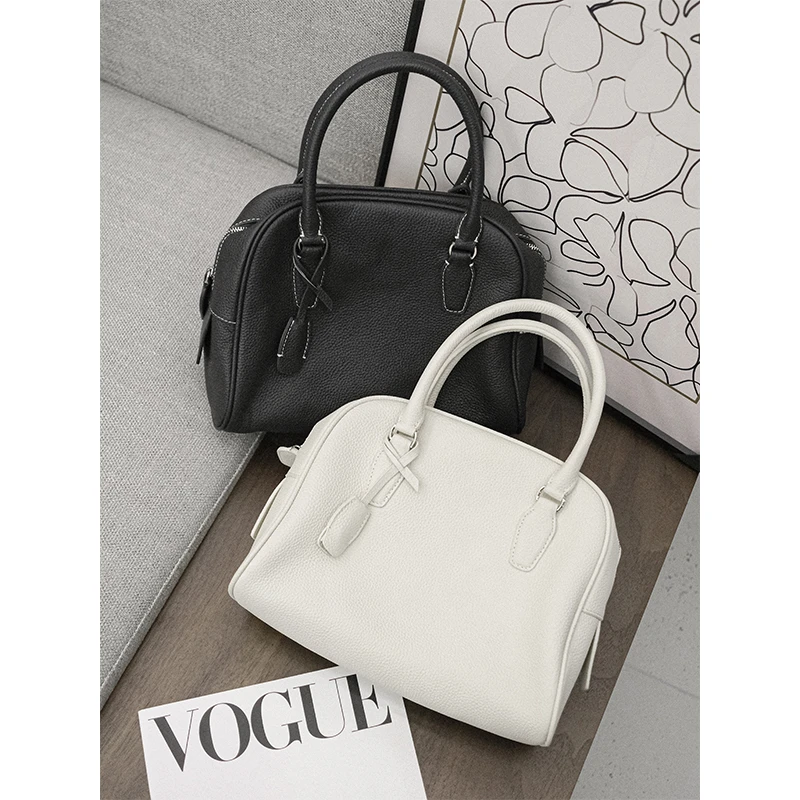 美洋MEIYANG 贝壳手提包 头层牛皮|可拆卸肩带大容量单肩斜挎包