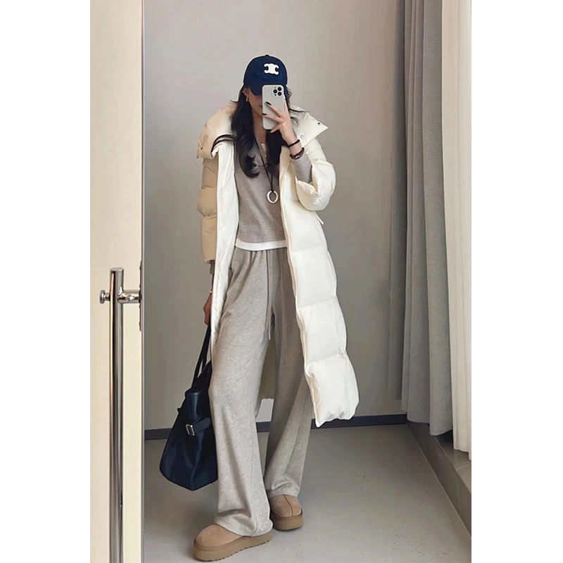 T美洋MEIYANG 悠闲假期套装 仿羊绒|休闲连帽上衣/直筒长裤两件套