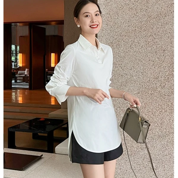 美洋MEIYANG 白开水polo衫 防污吸湿速干抗皱百搭衬衣显瘦白色