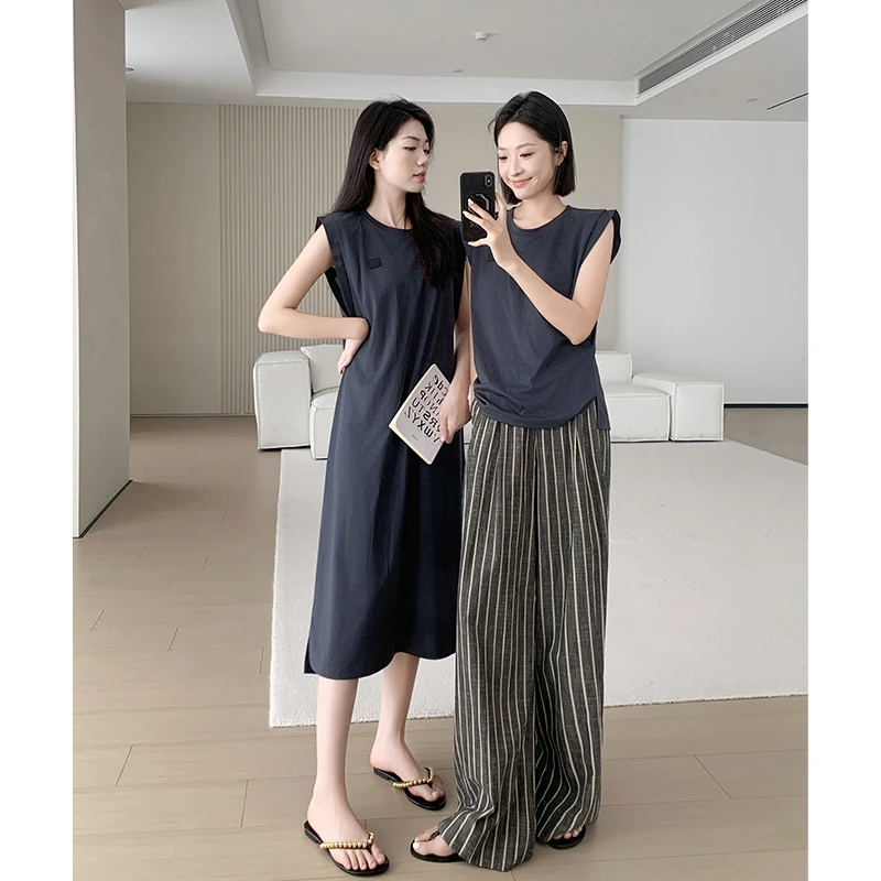 加朵背心裙 家居服睡裙~自带Bra无袖T恤连衣裙