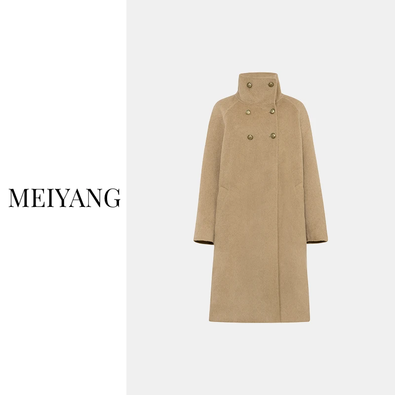 【断码捡漏】美洋MEIYANG 唐顿羊毛大衣 英伦复古立领双面呢外套
