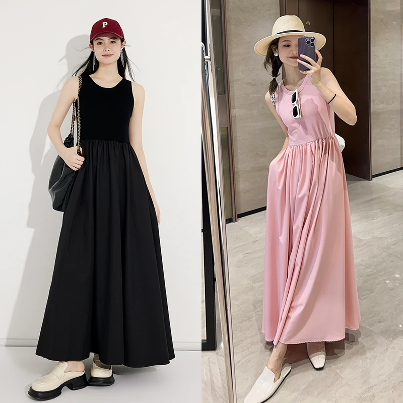 【现货】美洋MEIYANG 女神降临连衣裙 简约优雅针织拼接背心长裙