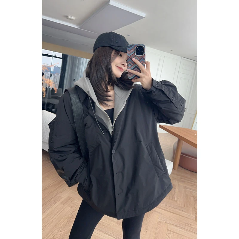 【现货】美洋MEIYANG 黑桃夹子鹅绒服 高密记忆BF极简廓形轻羽绒