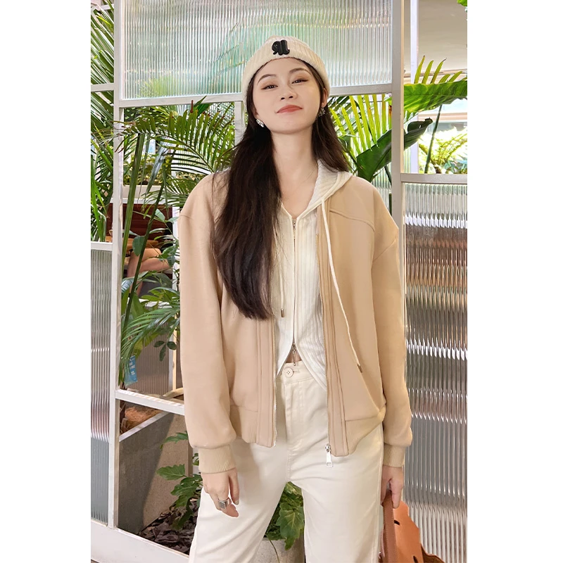 【现货】美洋MEIYANG棒球少女卫衣 加绒棒球领保暖外套