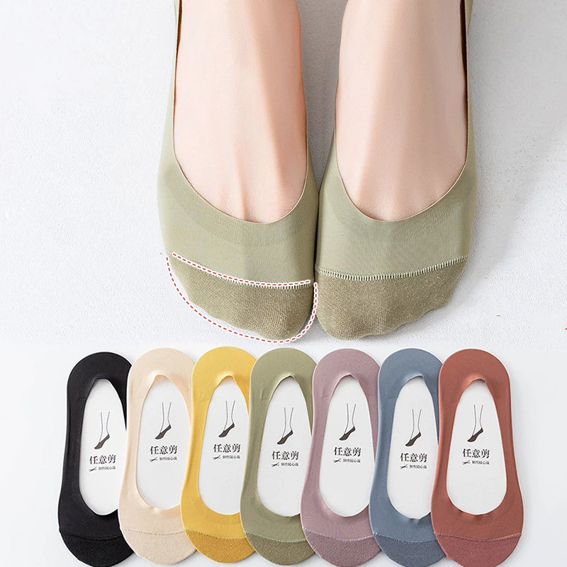 女士春夏冰丝船袜薄款硅胶高考毕业季棉质短袜高跟鞋浅口隐形袜